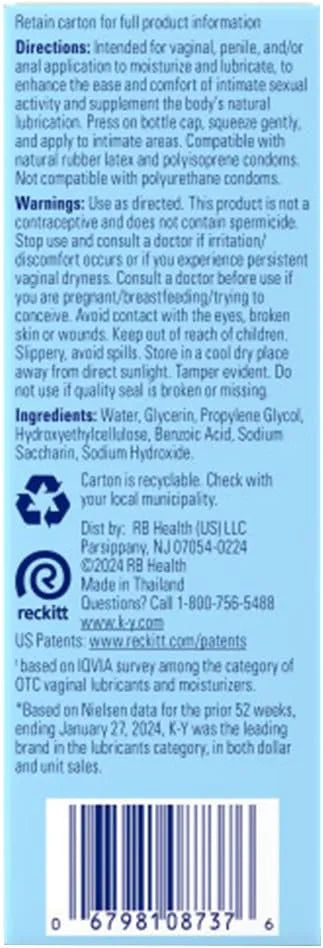 K-Y Ultragel Premium Water-Based Body Friendly Formula - 4.5 fl oz (3 Pack)