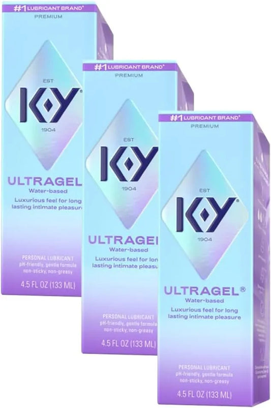 K-Y Ultragel Premium Water-Based Body Friendly Formula - 4.5 fl oz (3 Pack)