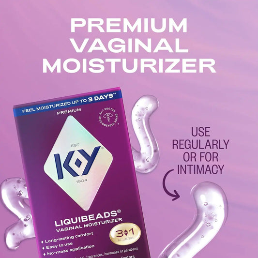 K-Y Liquibeads Vaginal Moisturier, 6 Vaginal Suppositories with Applicators