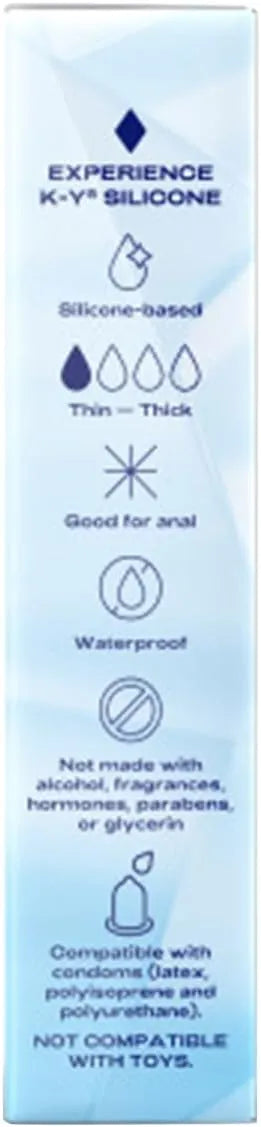 K-Y True Feel Long Lasting Silky Silicone-Based - 1.5 fl oz (2 Pack)