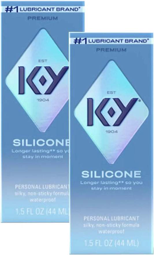K-Y True Feel Long Lasting Silky Silicone-Based - 1.5 fl oz (2 Pack)