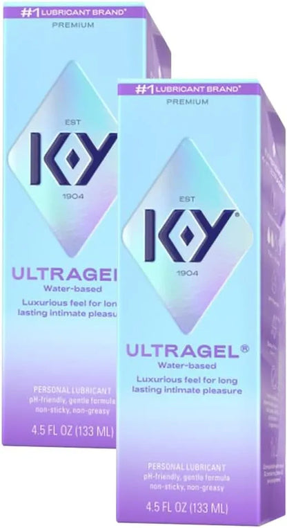 K-Y Ultragel Premium Water-Based Body Friendly Formula - 4.5 fl oz (2 Pack)