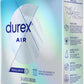 Durex Air Condoms, Extra Thin, Transparent Natural Rubber Latex Condoms for Men, Regular Fit, 24 Count