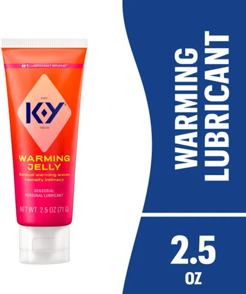 K-Y Warming Jelly Glycerin Based Formula 2.5 Fl Oz. Sensorial Personal Lubricant for Men, Women and Couples & Safe to Use with Latex Condoms (2 Pack)