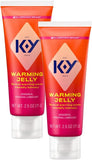 K-Y Warming Jelly Glycerin Based Formula 2.5 Fl Oz. Sensorial Personal Lubricant for Men, Women and Couples & Safe to Use with Latex Condoms (2 Pack)