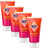 K-Y Warming Jelly Glycerin Based Formula 5 Fl Oz. Sensorial Personal Lubricant for Men, Women and Couples & Safe to Use with Latex Condoms (4-Pack)