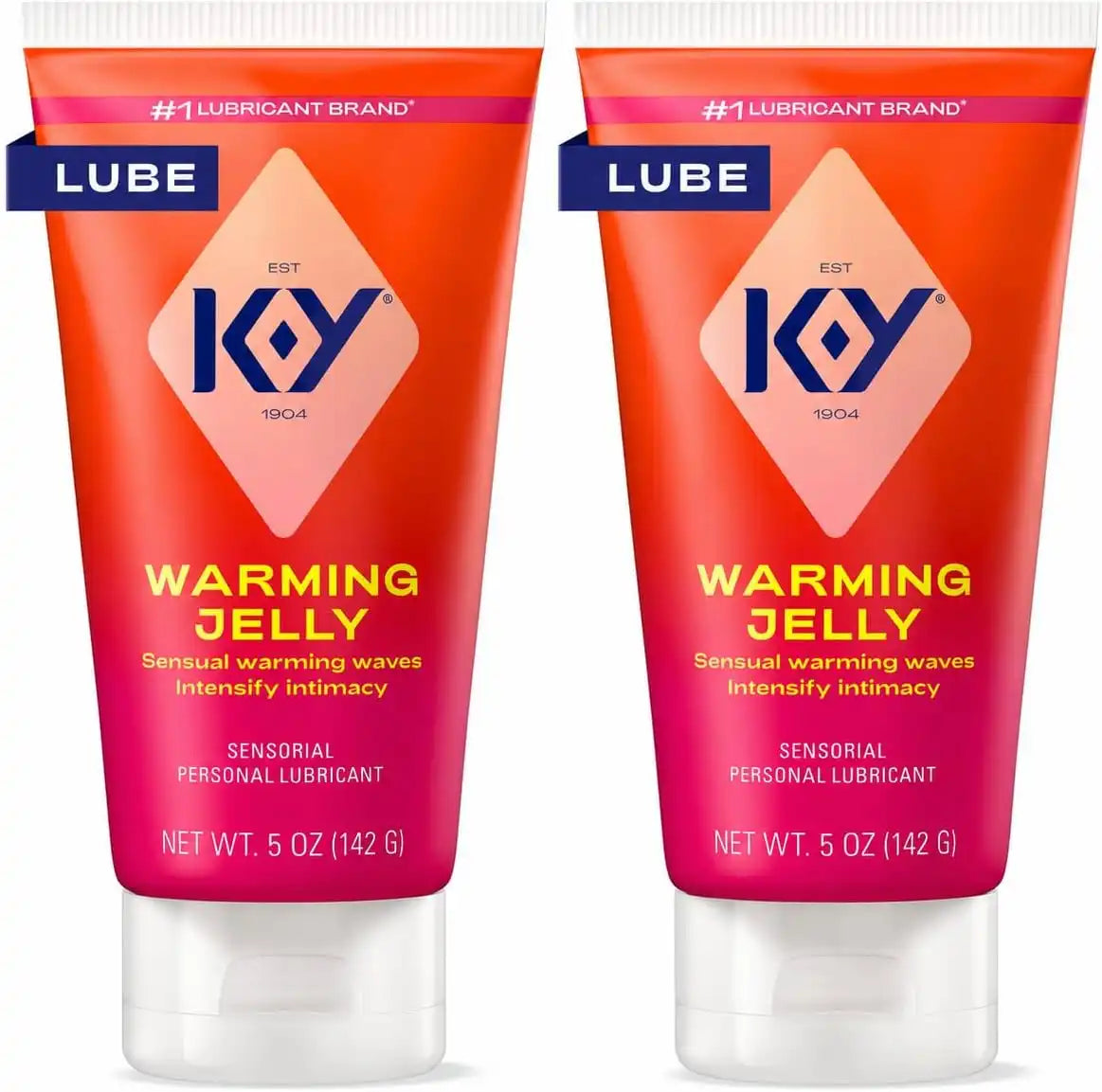 K-Y Warming Jelly Lube, Sensorial Personal Lubricant, Glycol Based Formula, 5 fl oz (2-Pack)