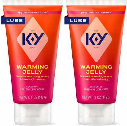 K-Y Warming Jelly Lube, Sensorial Personal Lubricant, Glycol Based Formula, 5 fl oz (2-Pack)
