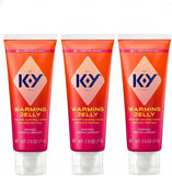 K-Y Warming Jelly Glycerin Based Formula 2.5 Fl Oz. Sensorial Personal Lubricant for Men, Women and Couples & Safe to Use with Latex Condoms (3 Pack)