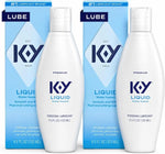 K-Y Liquid Lube, Personal Lubricant, NEW Water-Based Formula, Safe for Anal Use, Safe to Use with Latex Condoms, for Men, Women and Couples, Body Friendly 4.5 FL OZ (2 Pack)