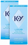 K-Y Water Based Lube Liquid 2.4 fl oz Adult Toy Friendly Personal Lubricant for Couples, Men, Women, Massage Pleasure Enhancer, Vaginal Moisturizer, pH Balanced, Paraben Free, Latex Condom Compatible
