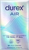 Durex Air Condoms for Men, Ultra Thin Latex Condoms, 10 Count