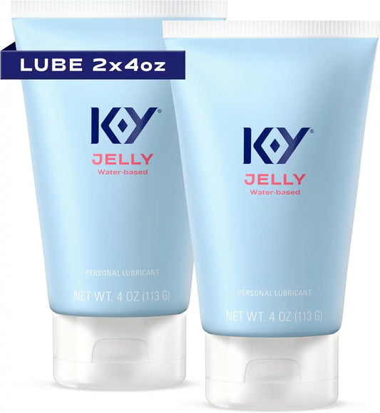 K-Y Jelly Personal Lubricant, Water-Based Formula | Body-Friendly | Safe with Latex Condoms | Safe for Anal Sex | Pack of 2