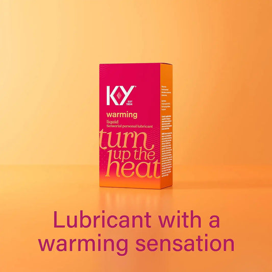 K-Y Warming Liquid Lube, Sensorial Personal Lubricant, Glycerin Based Formula, Safe to Use with Latex Condoms, for Men, Women and Couples, 1 FL OZ
