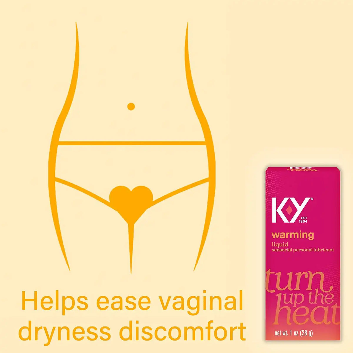 K-Y Warming Liquid Lube, Sensorial Personal Lubricant, Glycerin Based Formula, Safe to Use with Latex Condoms, for Men, Women and Couples, 1 FL OZ