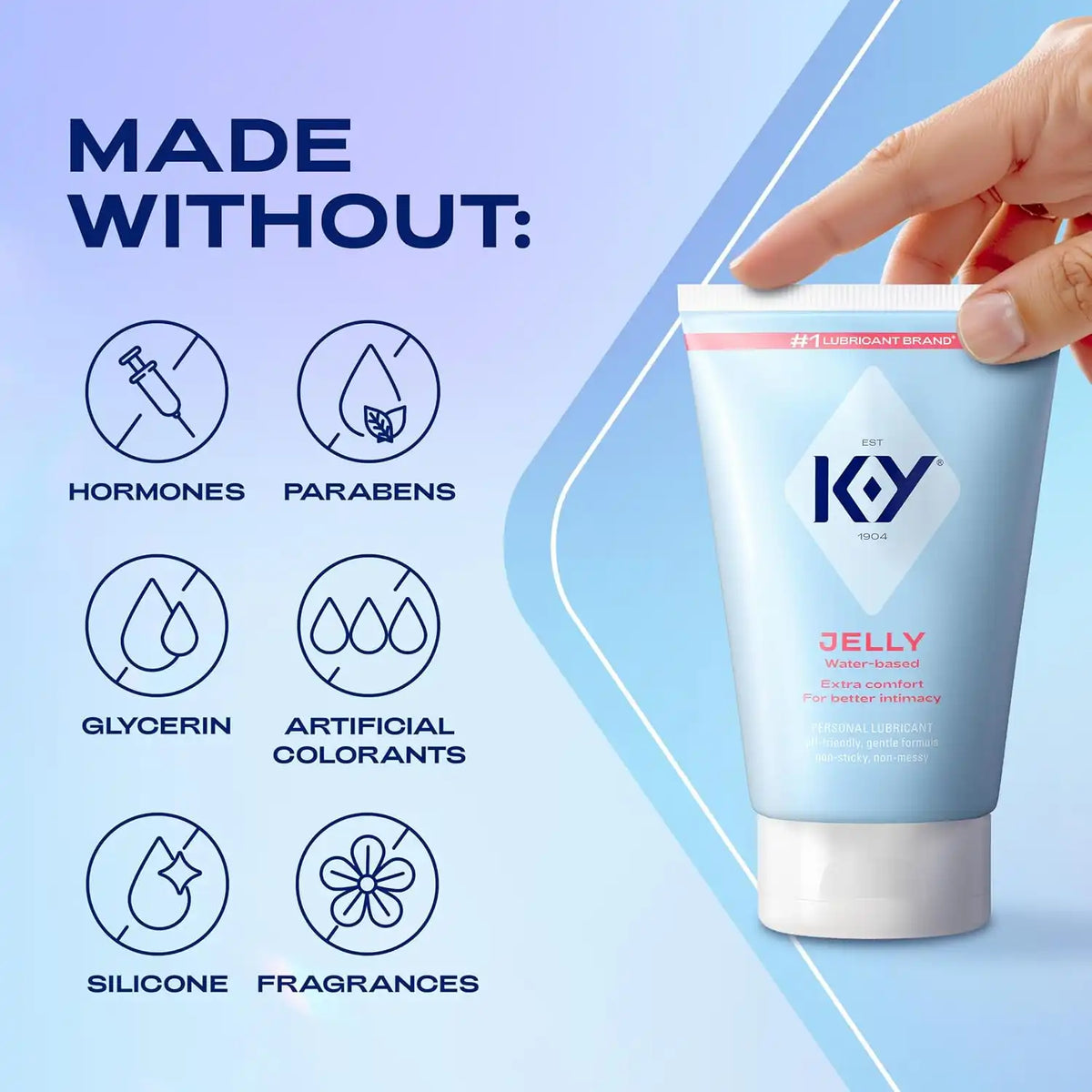 K-Y Jelly Personal Lubricant, Water Based Lube for Sex, 4 FL OZ
