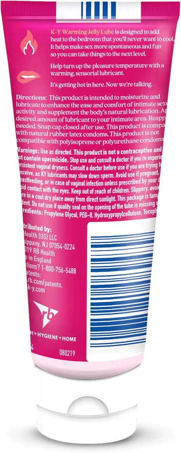K-Y Warming Jelly Personal Lubricant (2.5 oz), Premium Non-Greasy Warming Lube For Women, Men & Couples (Package May Vary)
