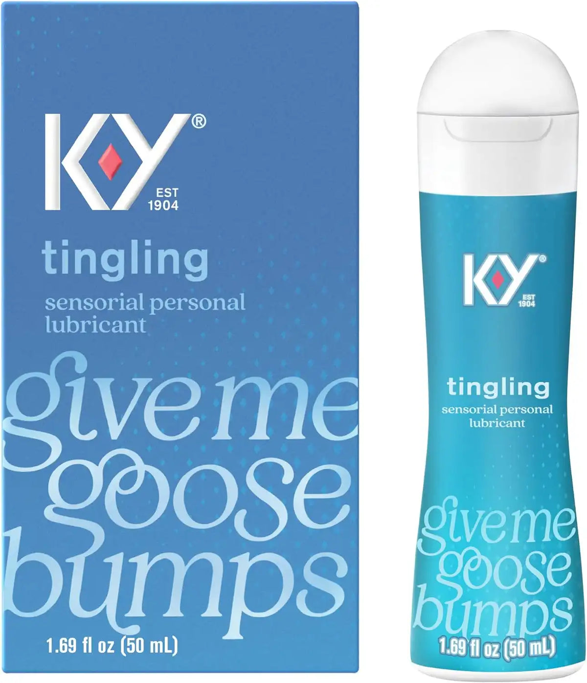 K-Y Tingling Sensorial Personal Lubricant, Blue, 1.69 Fl Oz, 96349